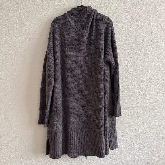 Barefoot Dreams CozyChic Lite Long Weekend Cardigan waffle knit 1X grey/blue - Picture 3 of 4